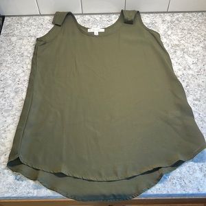 NWOT Active USA Olive Green Sheer Top • Small